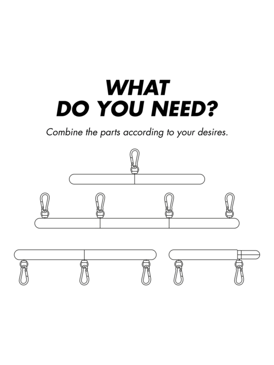 fetish submissive bondage - barre d'écartement réglable 4 pièces