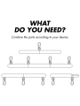 fetish submissive bondage - barre d'écartement réglable 4 pièces