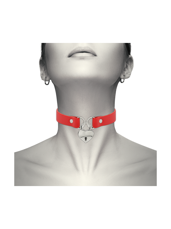 collier rouge cadena cœur