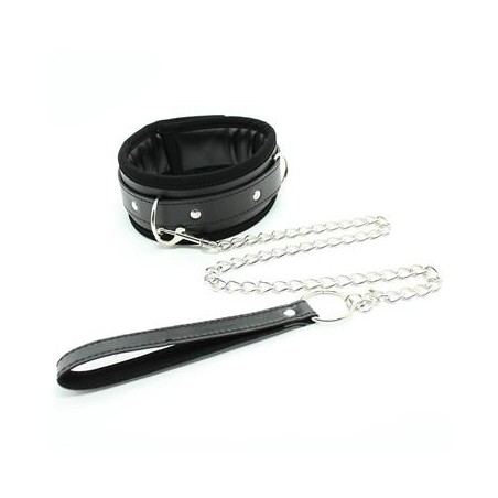 Collier Sangle Métal Noir