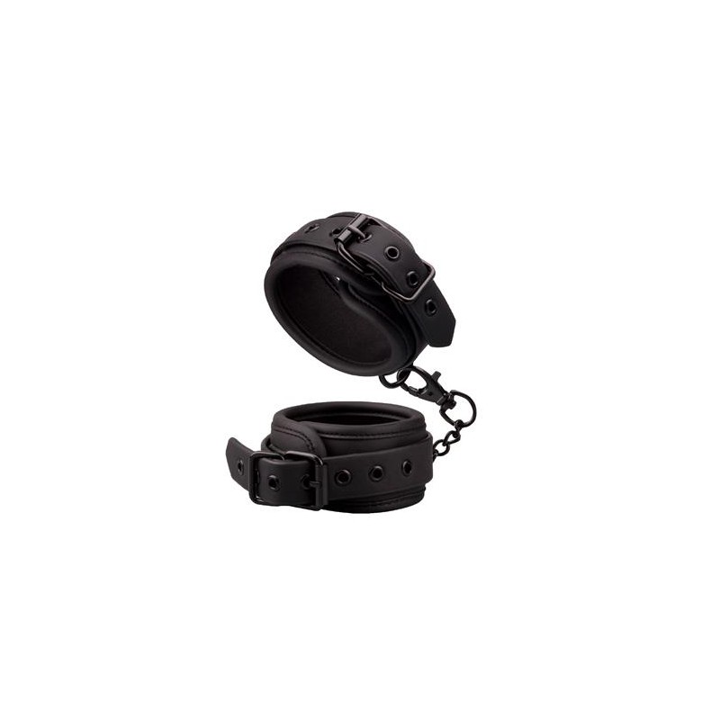 menottes chevilles black shadow cuir vegan