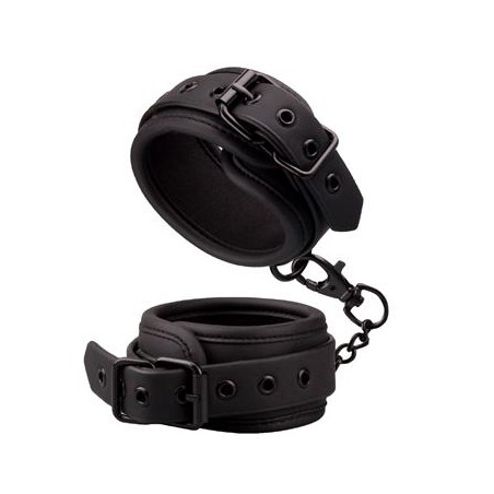 menottes chevilles black shadow cuir vegan