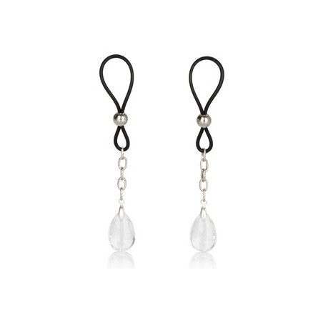 Pince tetons pendentifs cristal blanc Calexotics