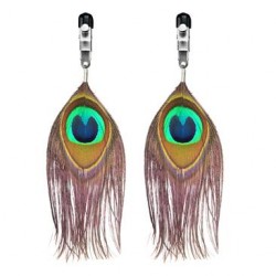 pince teton avec plumes de paon Lovetoys