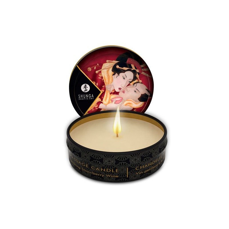 Bougie massage fraise 30ml Shunga