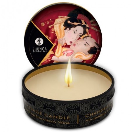 Bougie massage fraise 30ml Shunga