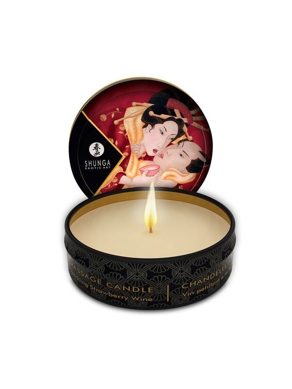 Bougie massage fraise 30ml Shunga