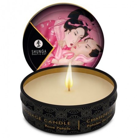 Bougie massage pétales rose 30ml Shunga