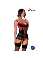 corset odina noir/rouge - T: s/m