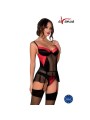 corset odina noir/rouge - T: s/m