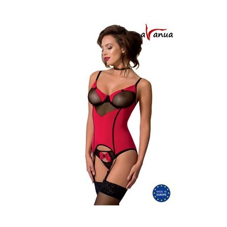 corset valentin rouge/noir - T: s/m