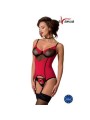 corset valentin rouge/noir - T: s/m