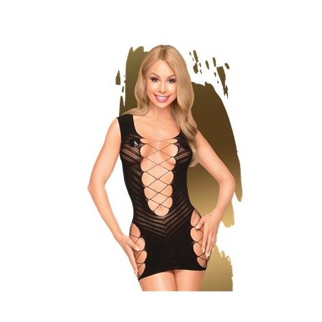 flame on the rock mini robe noir - T