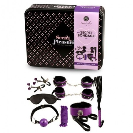 secret play bdsm set 8pcs lila / noir