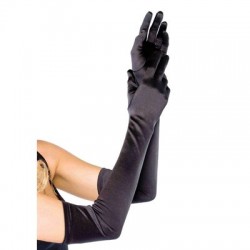 gants longs en velours sensuels leg avenue noirs