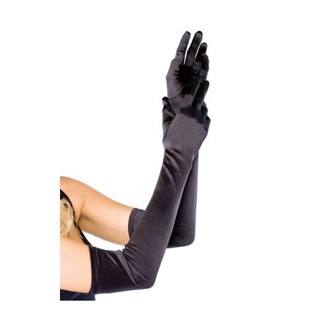 gants longs en velours sensuels leg avenue noirs