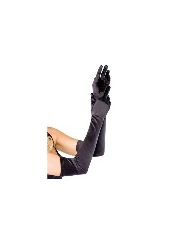 gants longs en velours sensuels leg avenue noirs