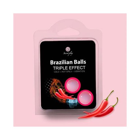 2 boules bresilliennes triple Effet (Chaud, Froid et Vibration)