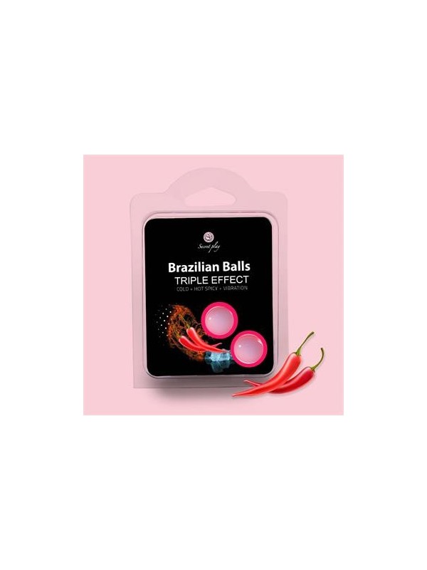 2 boules bresilliennes triple Effet (Chaud, Froid et Vibration)