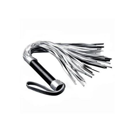 Martinet cuir argent et noir