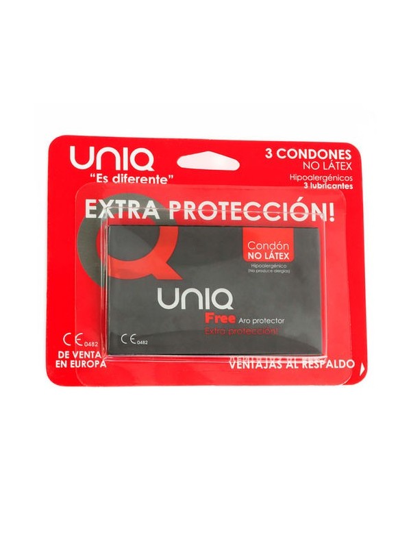 préservatif sans latex 3 u. anneau protecteur uniq