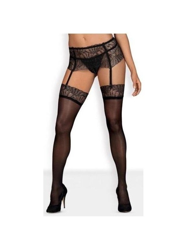 obsessive  s207 bas jarretelle noir