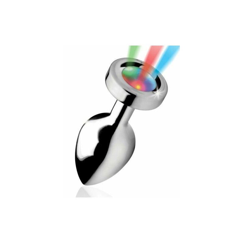 plug anal m argent lumineux