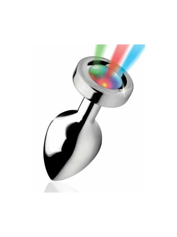 plug anal m argent lumineux