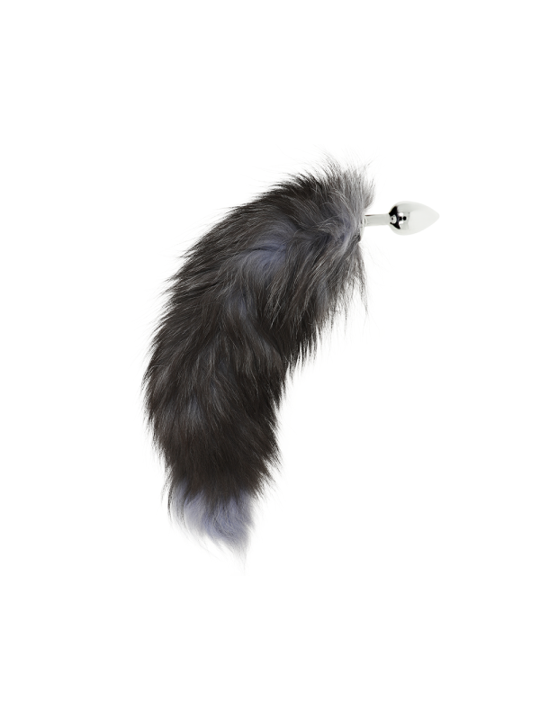 plug ohmama argent 8 cm et queue noire