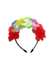 serre tête fleurs deguisement hawaien