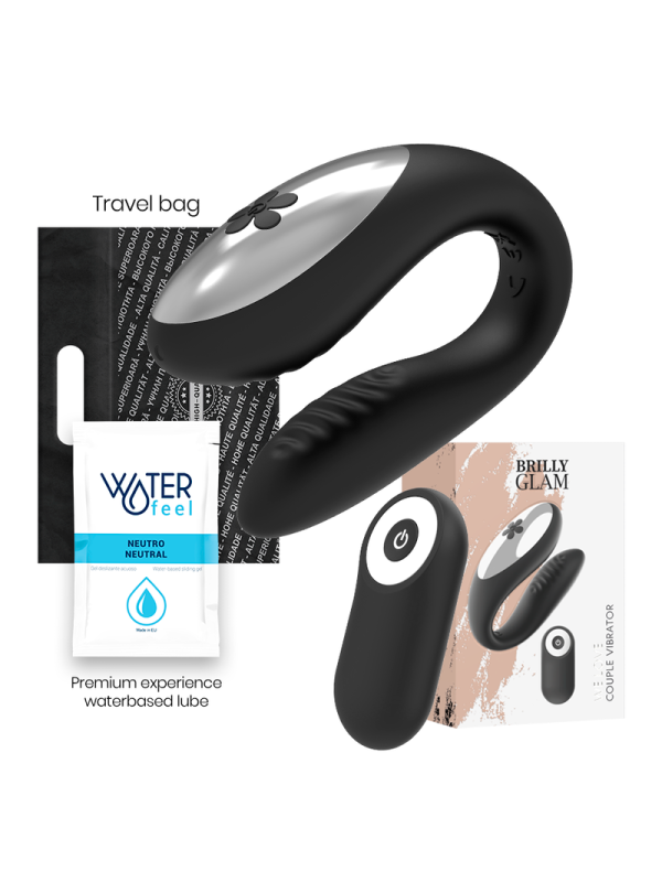 Vibromasseur couple brilly glam télécom noir